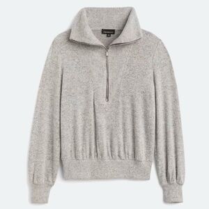 Fortune & Ivy Half Zip Gray Knit Sweater (L)